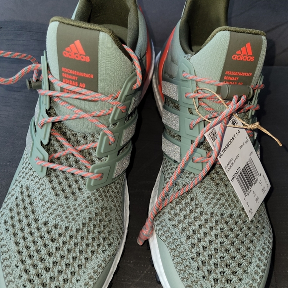 adidas gazelle silver green womens adidas Ultra Boost 2.0 Merino Wool Base Green Olive (WORN) main image 1